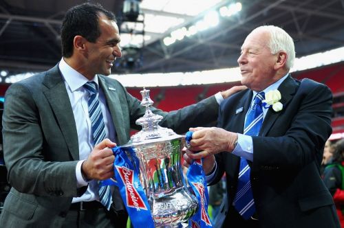 Roberto Martinez and Dave Whelan celebrate a once in a lifetime afternoon